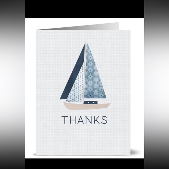 Nautical Theme Thank You Cards - 6 Designs - Gray Envs. 28 cards - Picture 5 of 7
